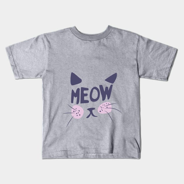 Meow Kids T-Shirt by Foxing